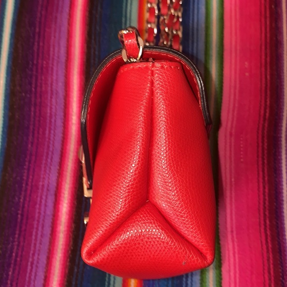 Authentic Valentino By Mario Valentino Red Paulette Leather Studded Purse - Picture 8 of 10